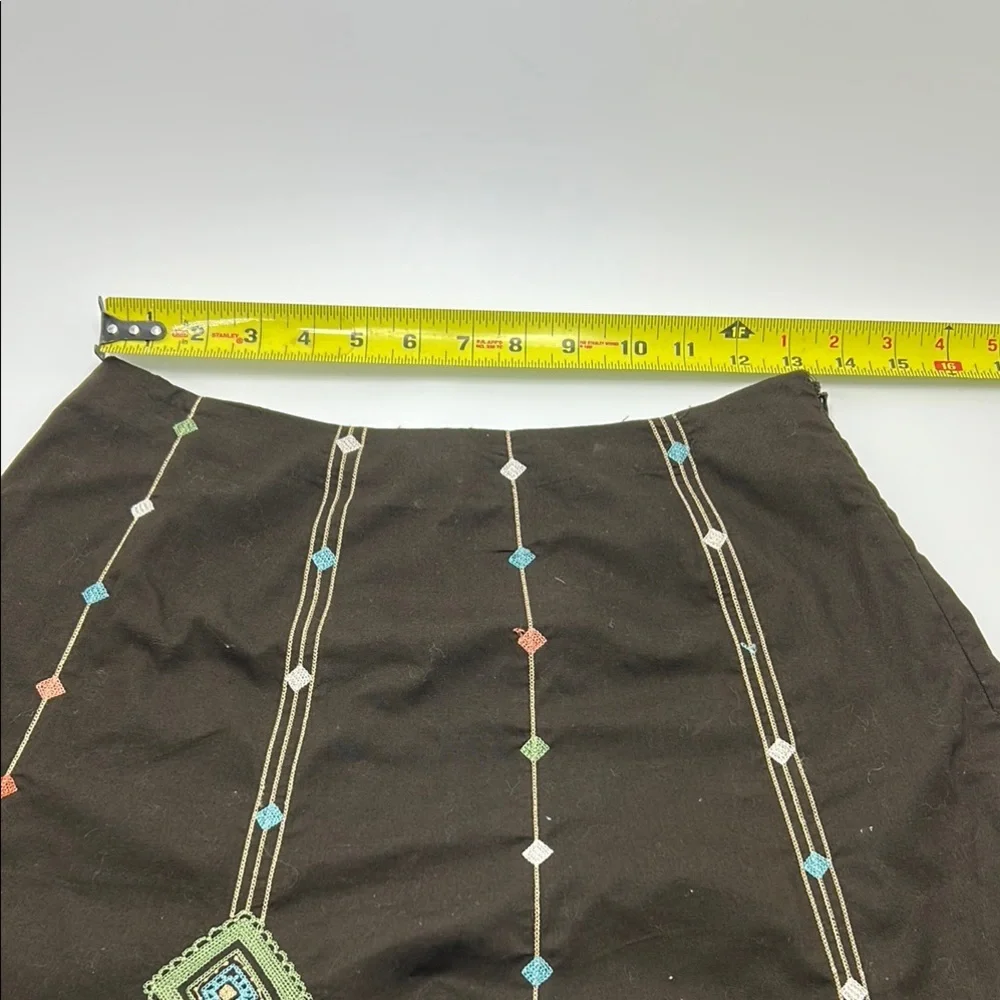 Sunny Leigh A-Line Embroidered Skirt  4 Cottagecore Cotton Zip Up Festival wear